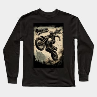 Dirt bike stunt poster Long Sleeve T-Shirt